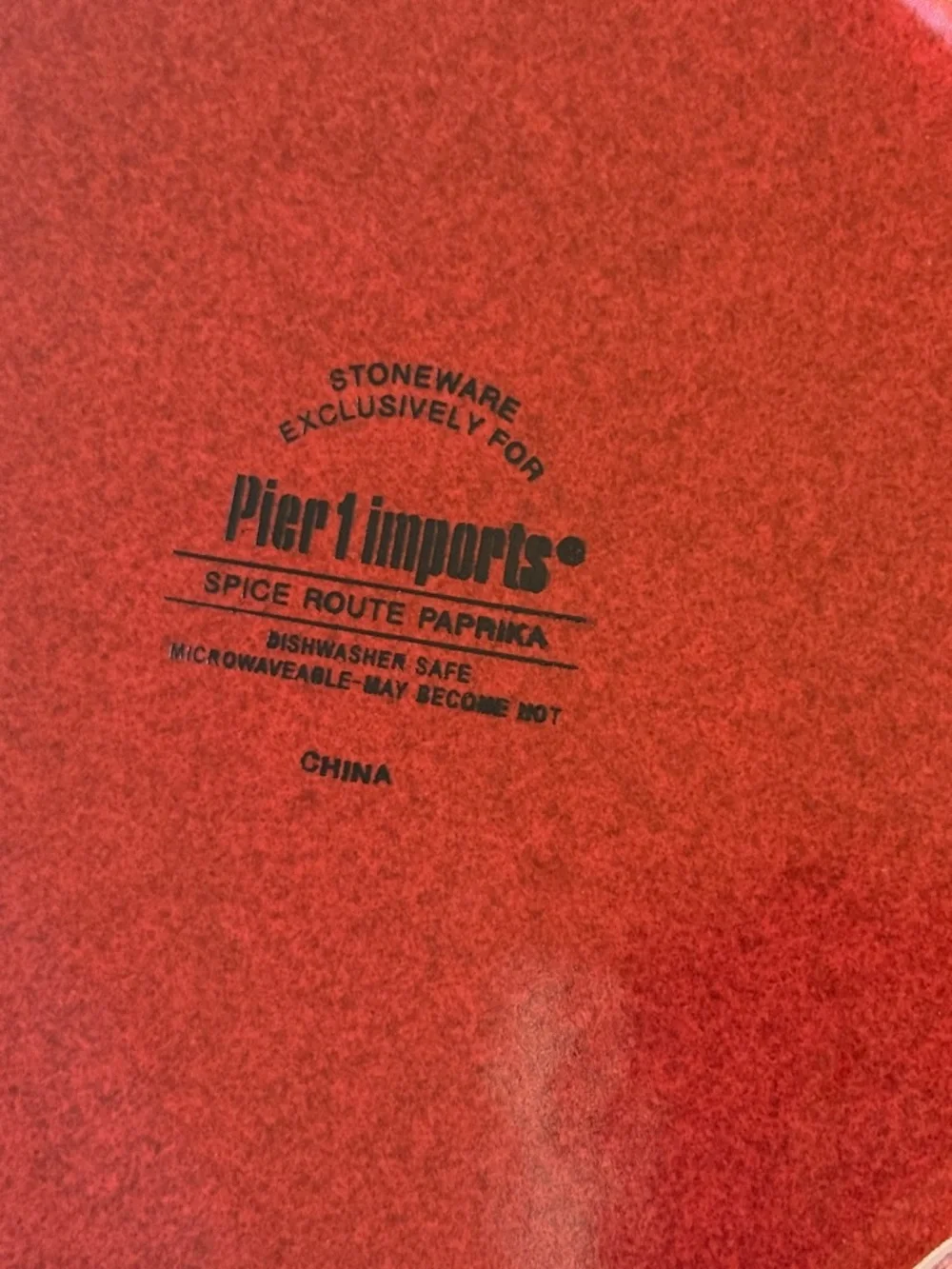 Pier 1 Spice Route Paprika 8.5” Red Salad Plate